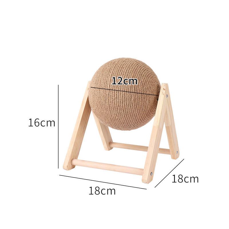 Griffoir à chat boule sisal : jouet durable et moderne pour chat.  Protège meubles, stimule le jeu.