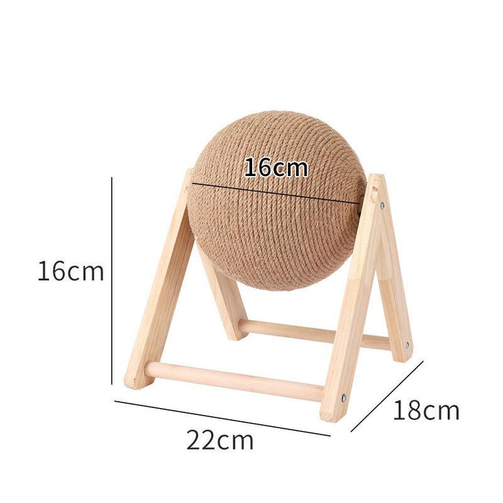 Griffoir à chat boule sisal : jouet durable et moderne pour chat.  Protège meubles, stimule le jeu.