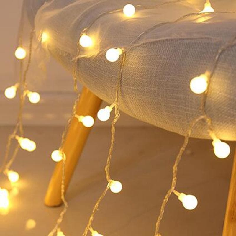 Guirlande lumineuse LED, décor féérique intérieur/extérieur.  Lumière douce et chaleureuse.