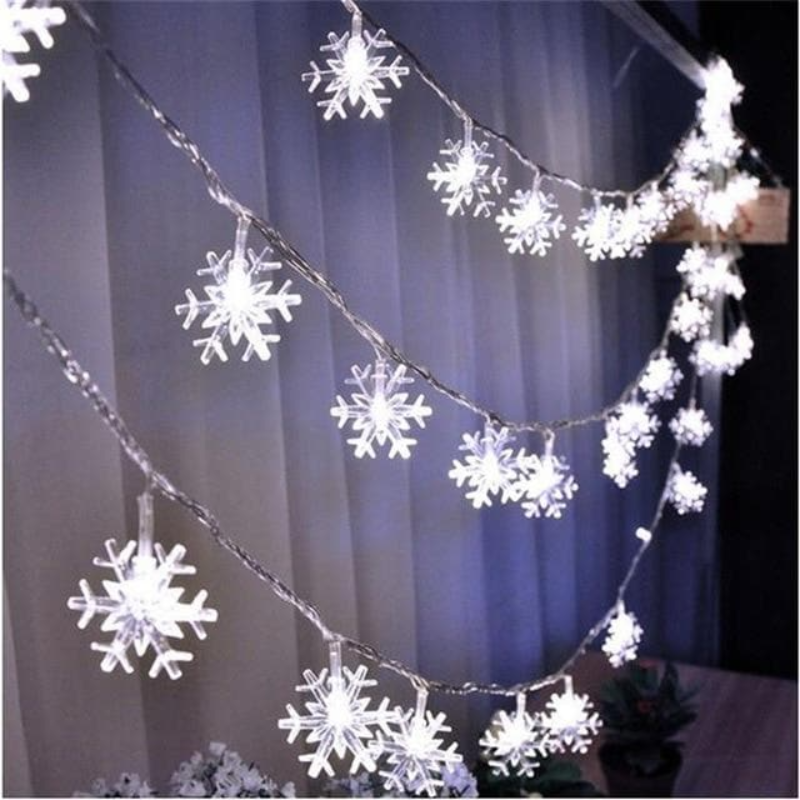 Guirlande lumineuse LED, décor féérique intérieur/extérieur.  Lumière douce et chaleureuse.