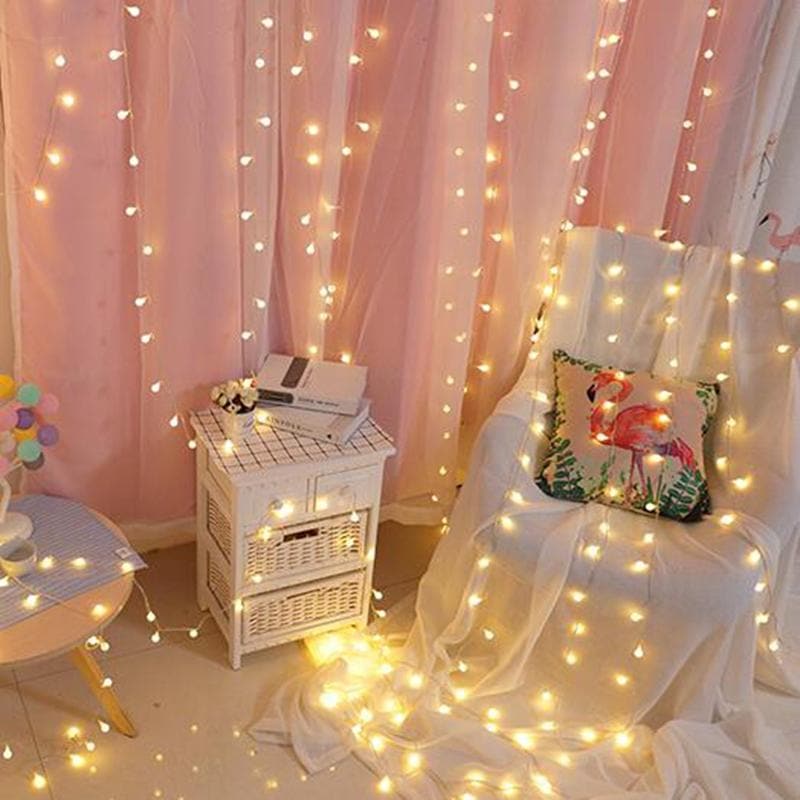 Guirlande lumineuse LED, décor féérique intérieur/extérieur.  Lumière douce et chaleureuse.