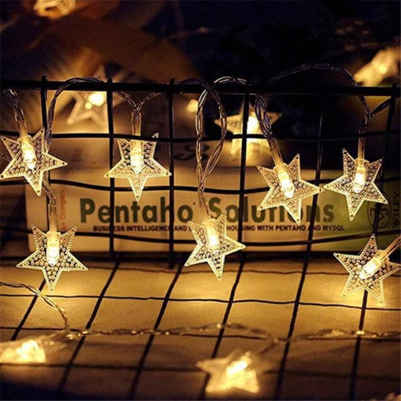 Guirlande lumineuse LED, décor féérique intérieur/extérieur.  Lumière douce et chaleureuse.