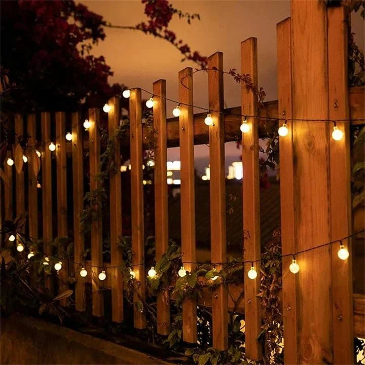 Guirlande lumineuse LED solaire extérieure, étanche.  Idéale jardin, terrasse.  Décoration féérique.