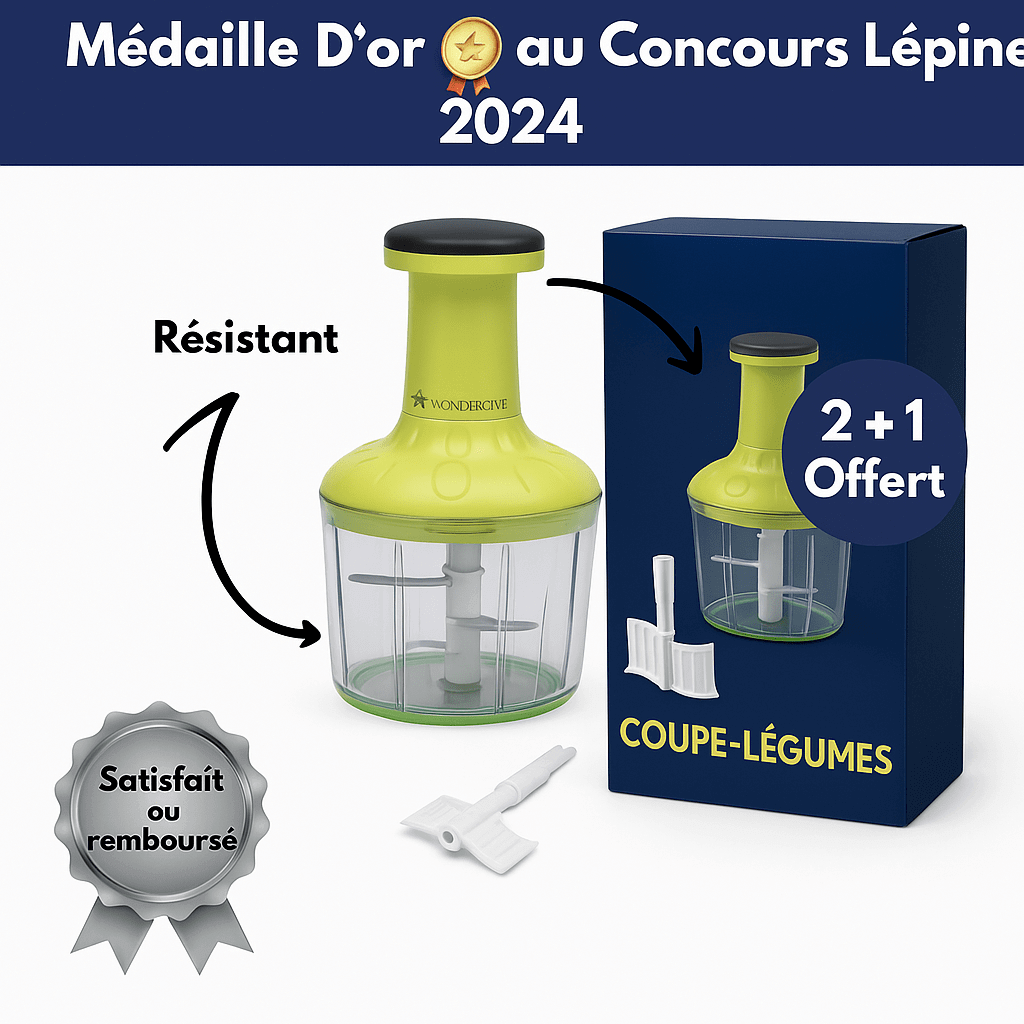 "Hachoir à légumes manuel rouge ergonomique, polyvalent et rapide pour couper et émincer efficacement en cuisine."