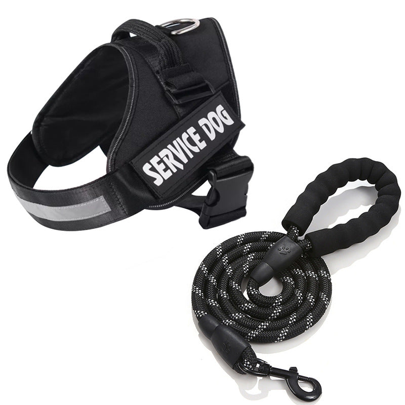 Harnais chien anti-traction personnalisé.  Confort et sécurité assurés.  Design robuste et ajustable.