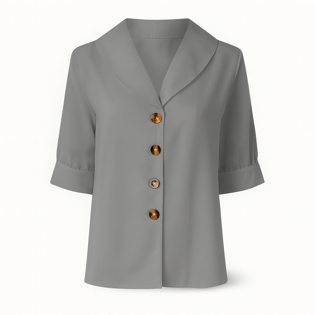 Blouse femme chic en tissu doux et respirant, offrant confort et une allure moderne.