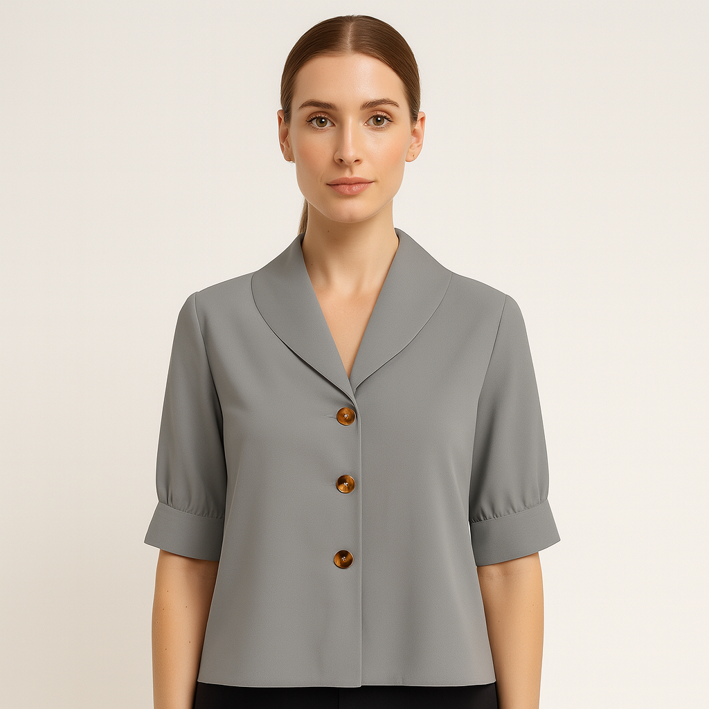 Haut femme uni blanc, décontracté mais élégant, facile à assortir avec toutes tenues.
