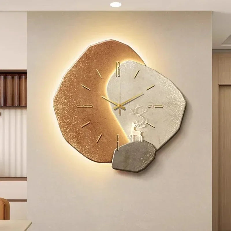 Horloge murale silencieuse en bois naturel, design minimaliste, 30cm ou 40cm. Décoration murale élégante.