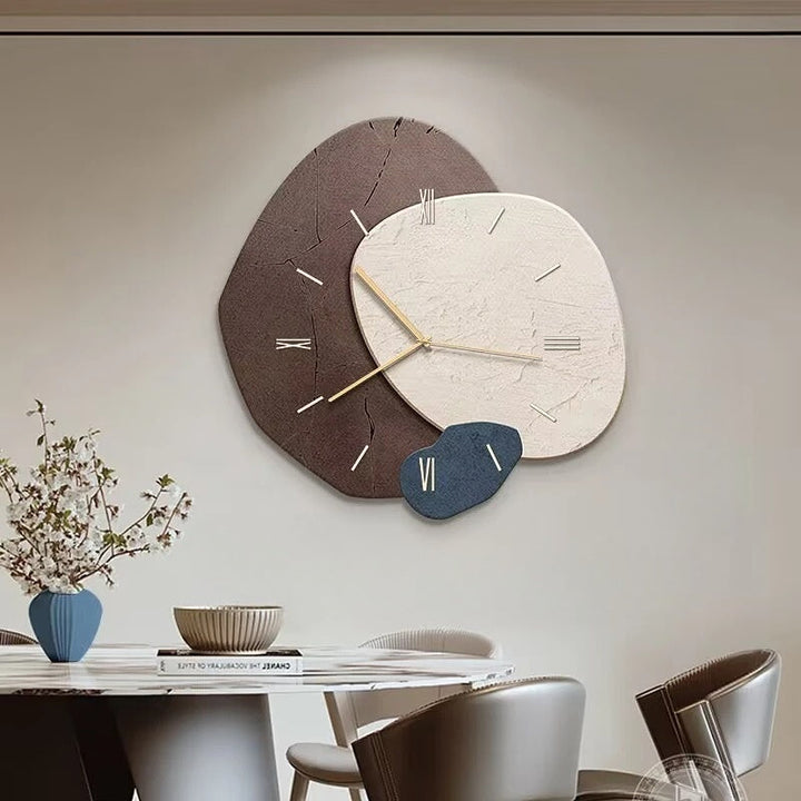 Horloge murale silencieuse en bois naturel, design minimaliste, 30cm ou 40cm. Décoration murale élégante.