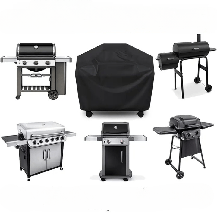 Housse barbecue imperméable et robuste. Protection extérieure contre les intempéries. Tissu Oxford durable.