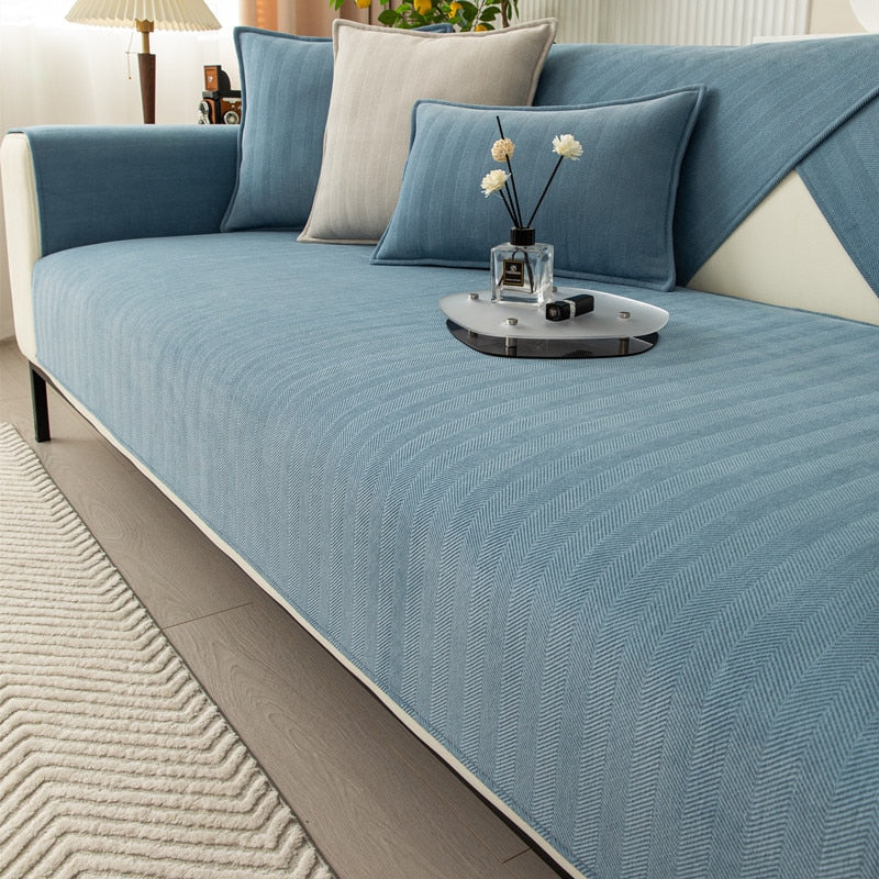 Housse de canapé extensible, protection anti-taches.  Tissu élégant et résistant, facile d'entretien.