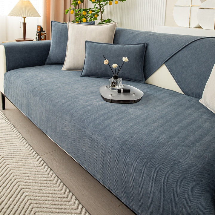 Housse de canapé extensible, protection anti-taches.  Tissu élégant et résistant, facile d'entretien.