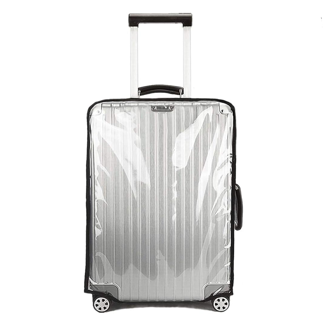 Housse de protection transparente résistante pour valise de voyage. Protège votre bagage des rayures et de la saleté.