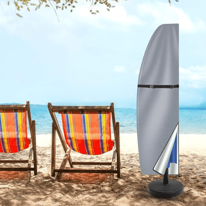 Housse parasol anti-UV, protection intégrale.  Tissu robuste, imperméable et résistant au vent.  Plusieurs tailles disponible