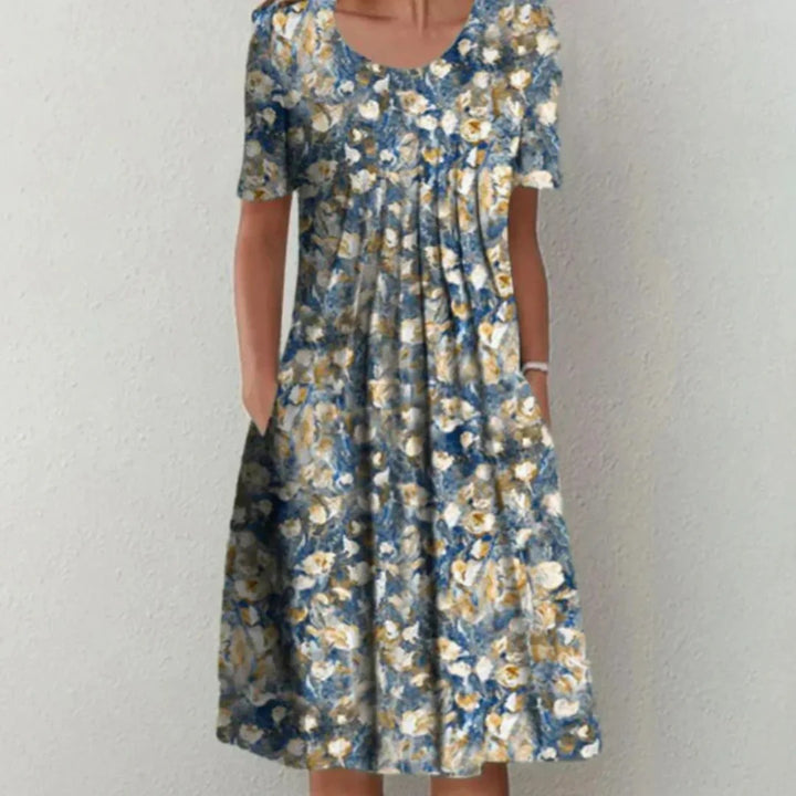 Robe Fleurie d'Été Midi - Élégance et Confort