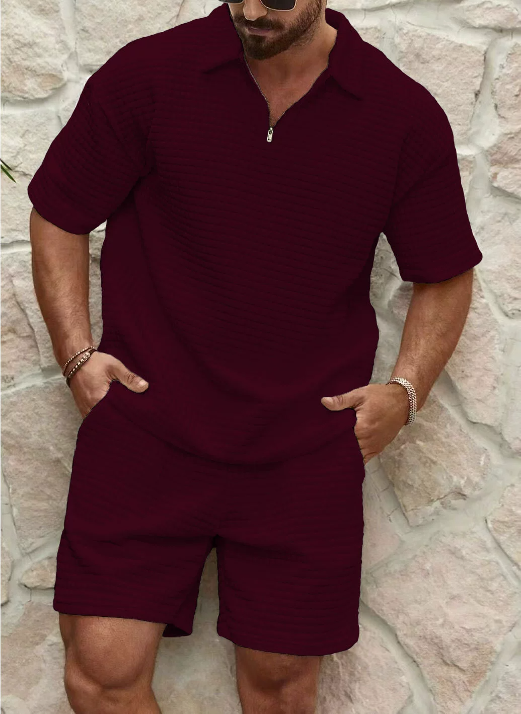 Ensemble Polo et Short Homme - Coton Mélangé