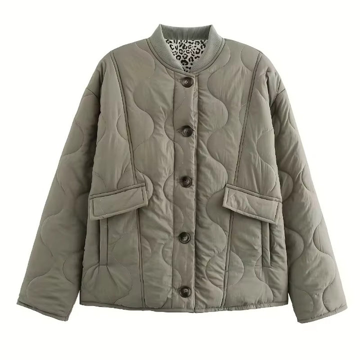 Elegante luipaard gevoerde jas - Chic &amp; Modern