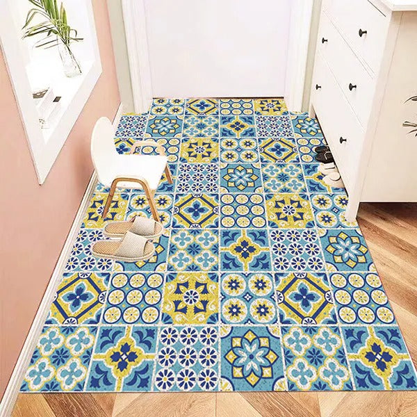 Alfombra de cocina lavable - antideslizante, motivo Zellige
