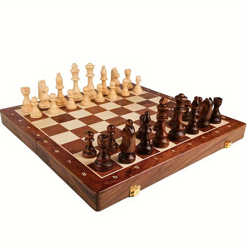 Ensemble de jeu d'échecs complet en bois, design intemporel, pour des parties stimulantes et stratégiques entre amis.