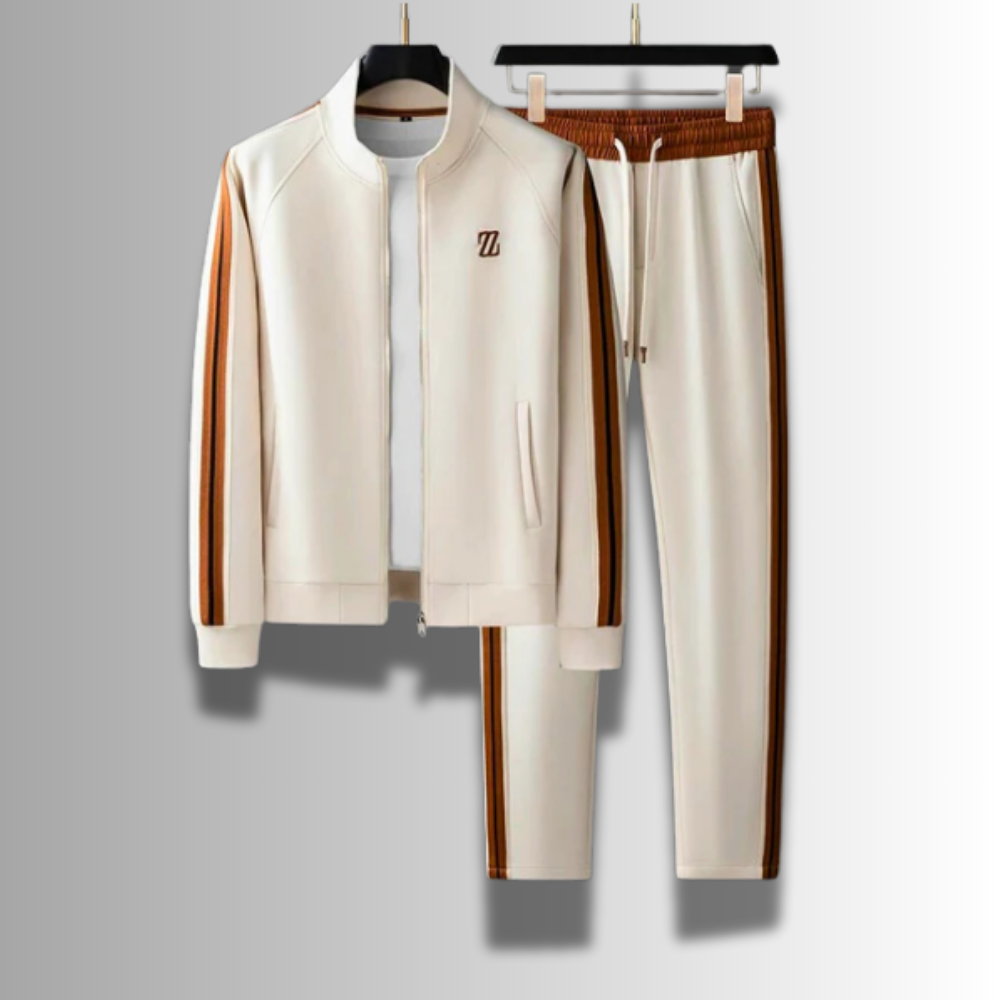 Survêtement homme confortable pour l'automne, doux, idéal pour le sport ou la mode décontractée.