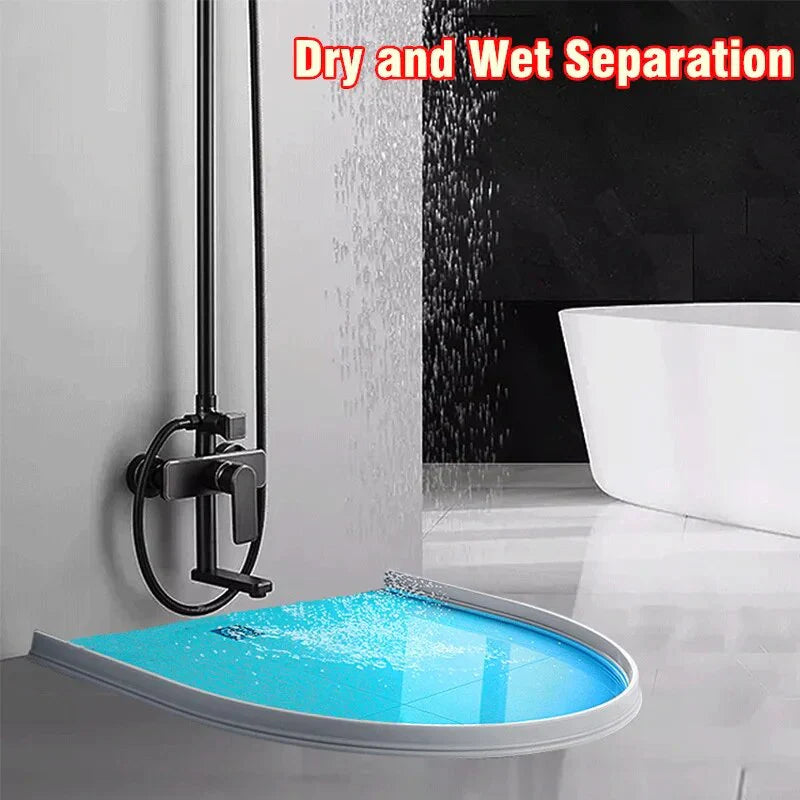 Joint silicone étanche pour douche. Barrière anti-fuite, installation facile.  Silicone flexible, auto-adhésif.
