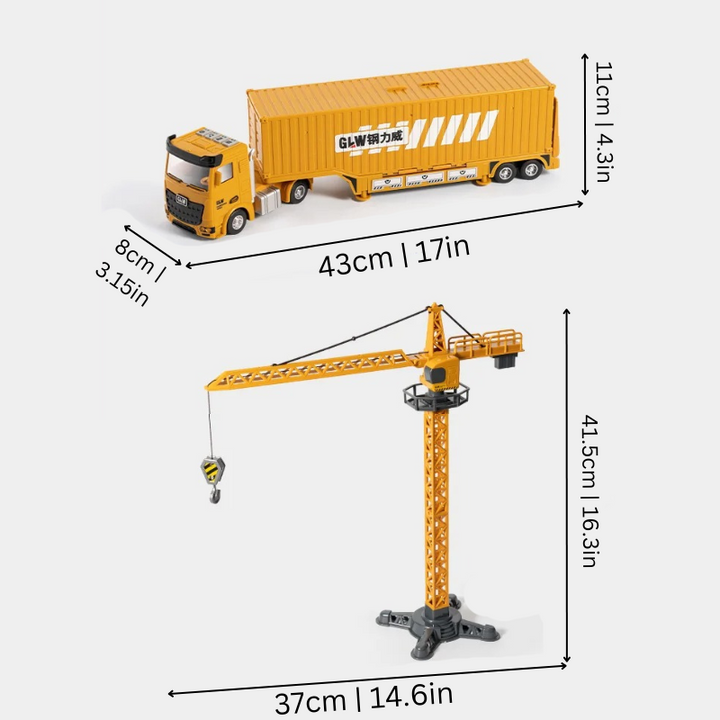 "Jouet camion transformable 2-en-1 pour enfants avec lumières, mini-voitures incluses, matériaux sûrs et durables."