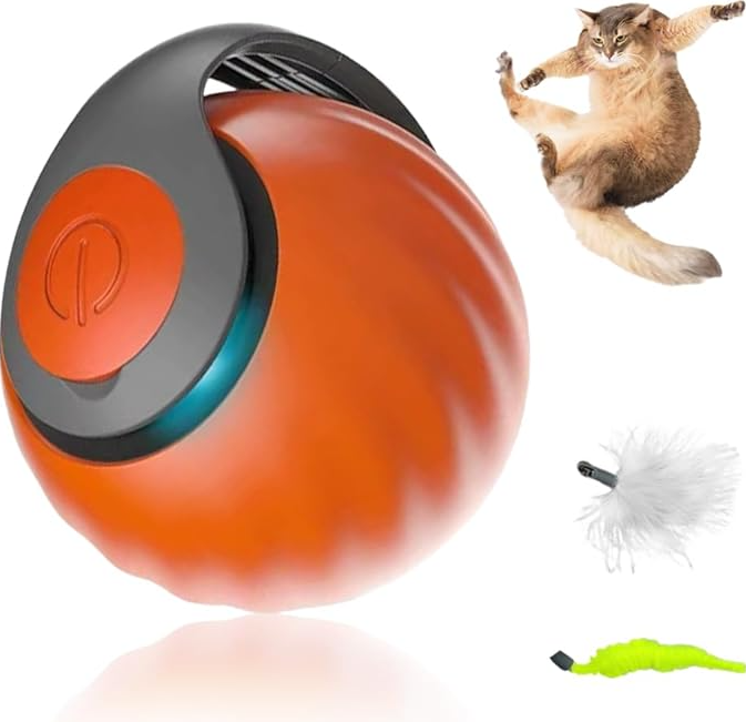 Jouet chat automatique, mouvement imprévisible, stimulation chasse.