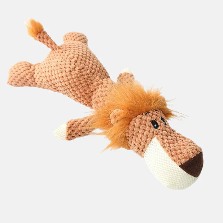 Jouet chien robuste, lion, loup ou éléphant.  Durable, pour mâcher,  entretien dentaire.