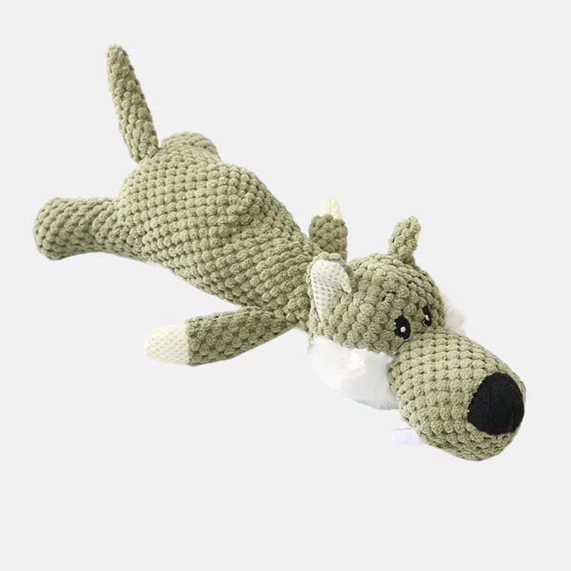 Jouet chien robuste, lion, loup ou éléphant.  Durable, pour mâcher,  entretien dentaire.