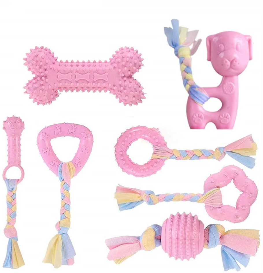 Jouets chiot résistants: peluches, cordes & anneaux pour mâcher. Hygiène dentaire et amusement garantis!