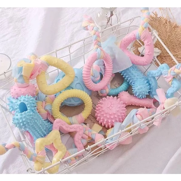 Jouets chiot résistants: peluches, cordes & anneaux pour mâcher. Hygiène dentaire et amusement garantis!