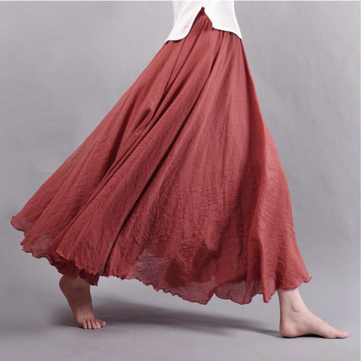 Jupe femme Vera, plissée et longue, style polyvalent, élégance fluide pour toute saison.