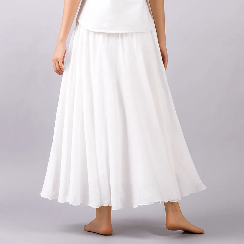 Jupe plissée fluide Vera pour femme, style bohème polyvalent printemps-été.