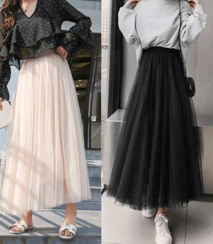 Jupe longue pour femme, taille haute, coupe flatteuse, parfaite pour un look printanier/estival chic.