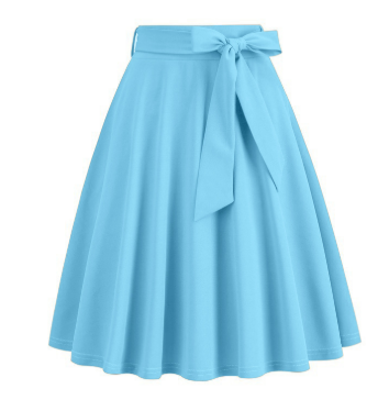 Jupe midi élégante femme, nœud latéral, taille haute. Idéale pour tenue de bureau chic ou événement spécial.