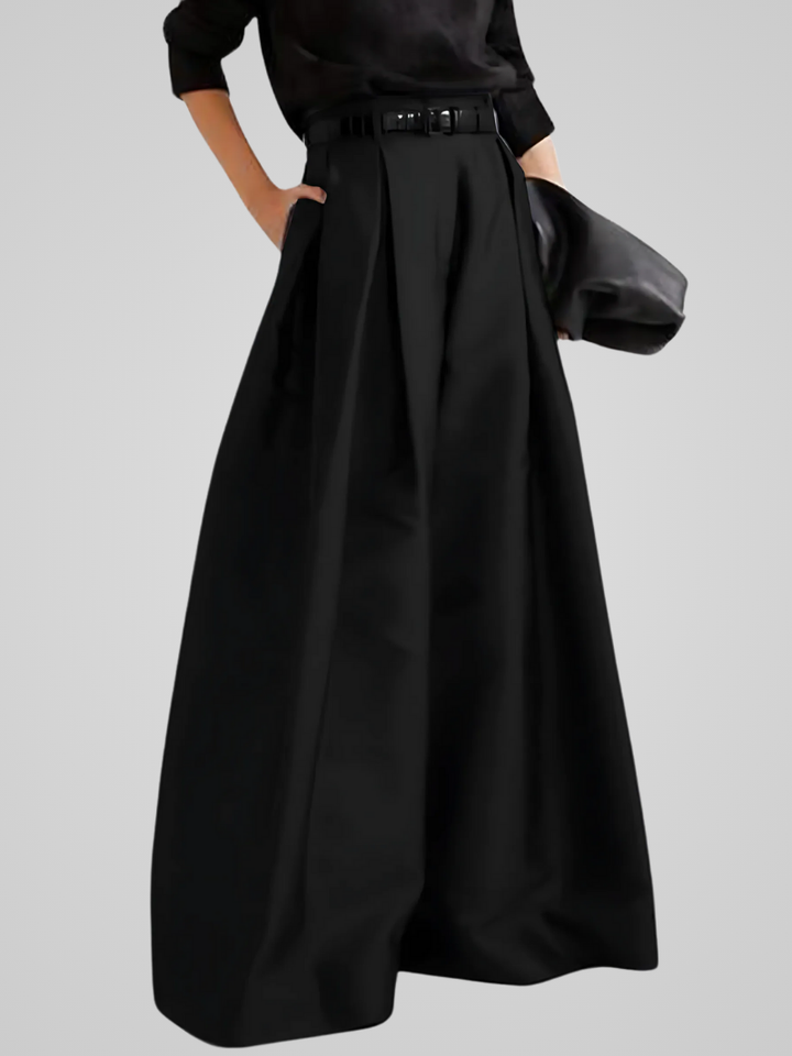 Jupe-pantalon chic taille haute pour femme, style automne, polyvalente, parfaite pour tenue formelle ou décontractée.
