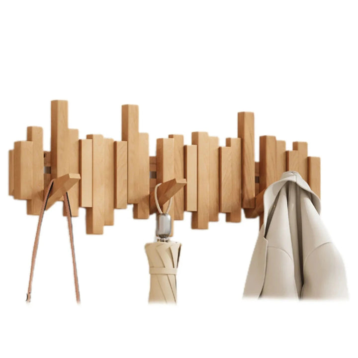 Kapstok piano en bois élégant pour vestes et manteaux. Design intemporel, accrochage mural facile.