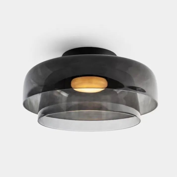 "Lampadaire de plafond en verre multicolore, style médiéval moderne, parfait pour salon élégant et chaleureux."