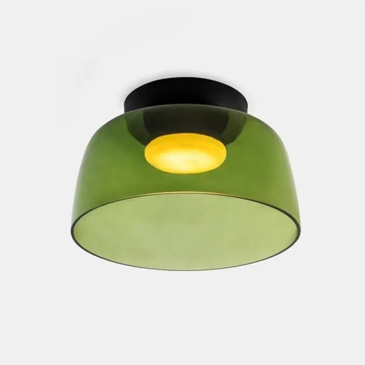 "Lampadaire de plafond en verre multicolore, style médiéval moderne, parfait pour salon élégant et chaleureux."