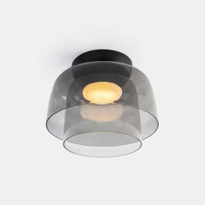 "Lampadaire de plafond en verre multicolore, style médiéval moderne, parfait pour salon élégant et chaleureux."
