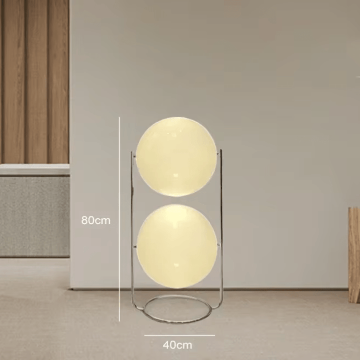 Lampadaire globe design moderne. Éclairage intérieur élégant et chaleureux.  Plusieurs tailles disponibles.