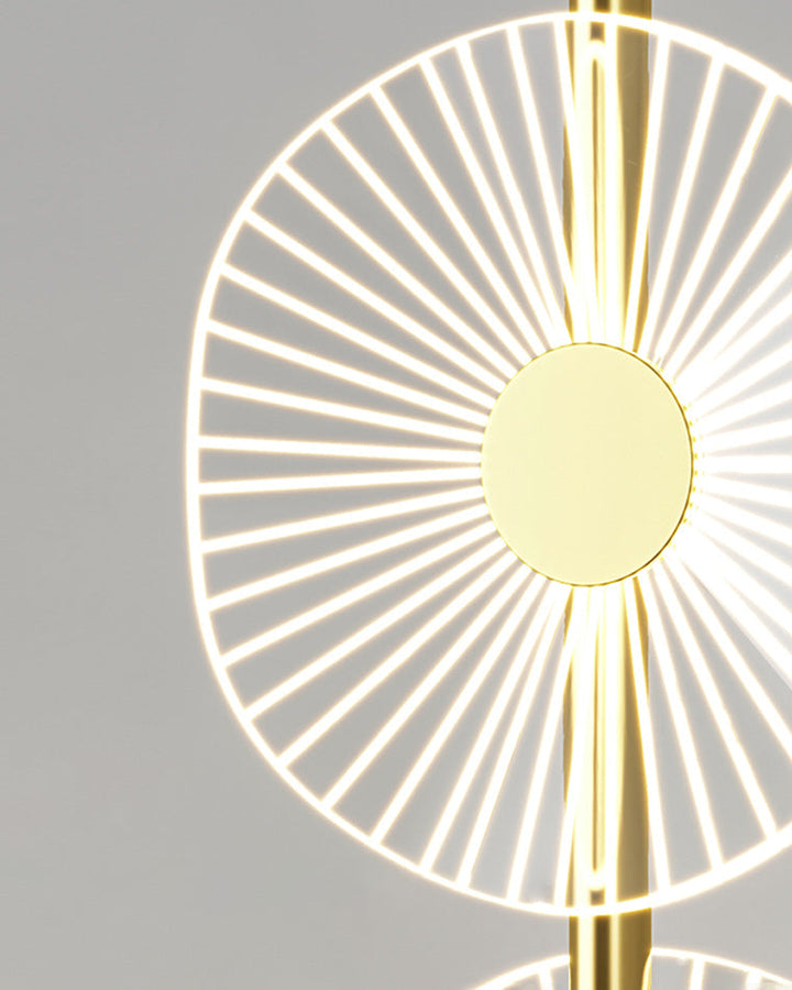 Lampadaire moderne, cascade lumineuse, marbre & acrylique. Design élégant, lumière douce réglable.