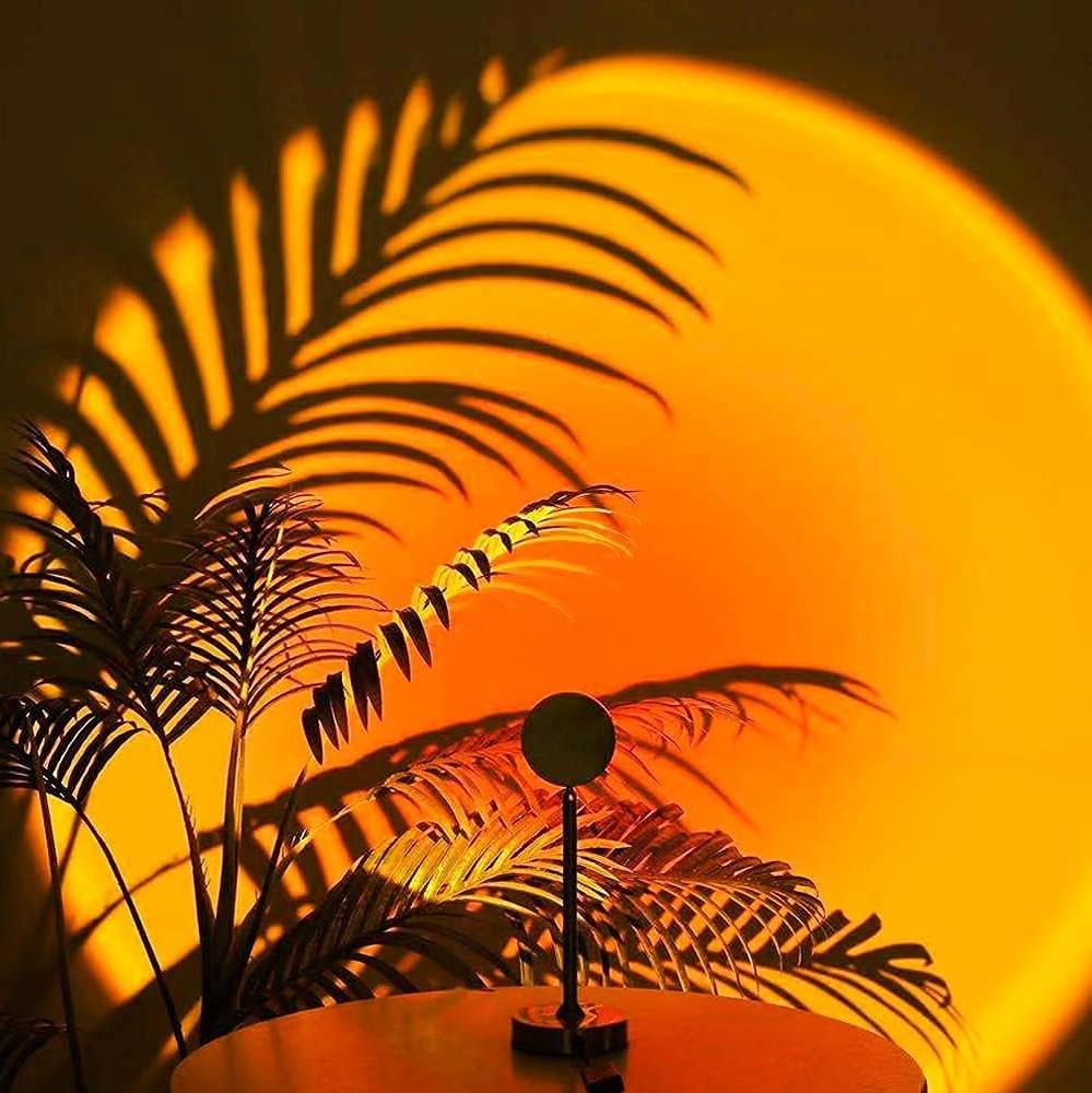 Lampe ambiance coucher de soleil.  Lumière chaude et relaxante, idéale pour la détente.