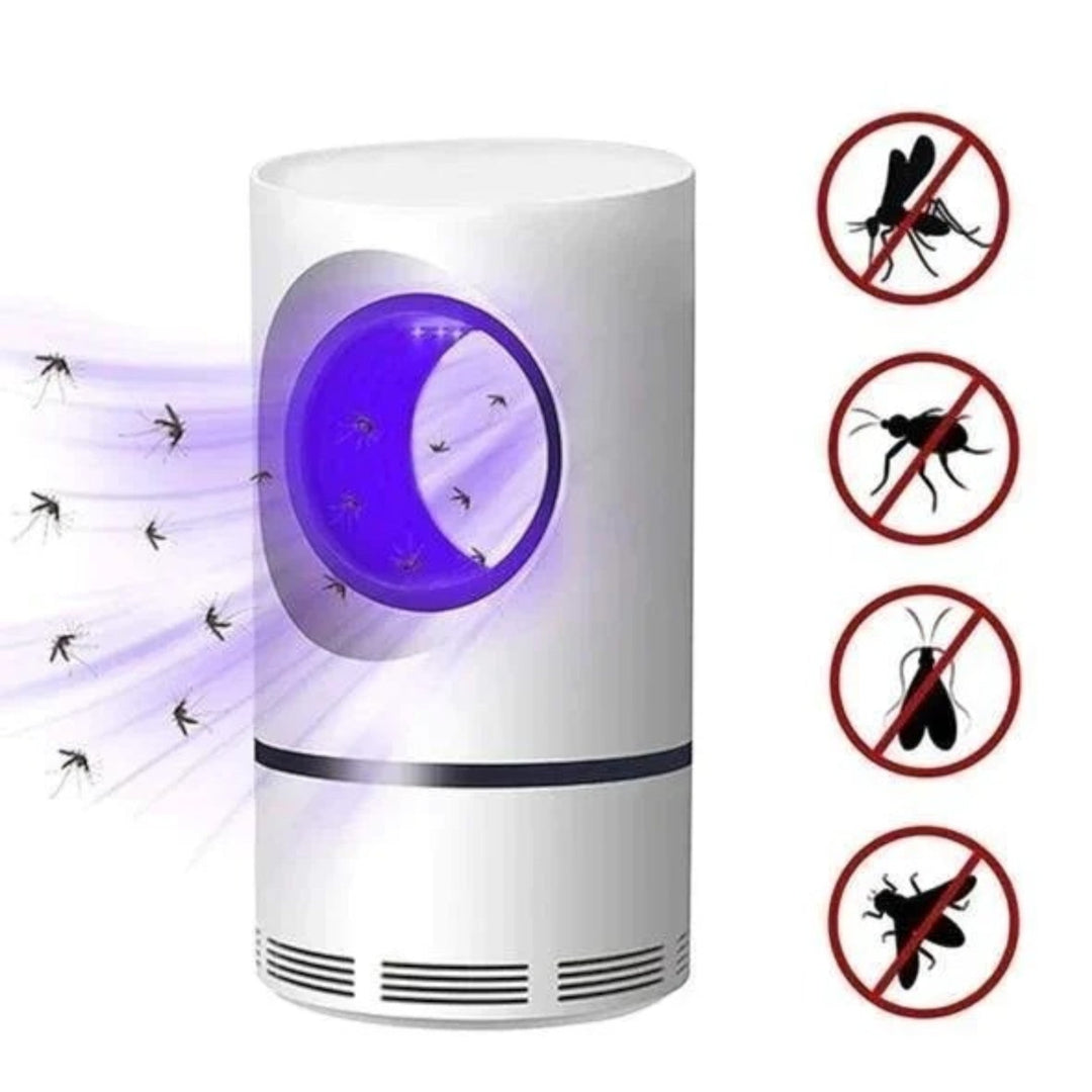 Lampe anti-moustiques silencieuse.  Attrape et élimine les insectes efficacement. Design élégant.