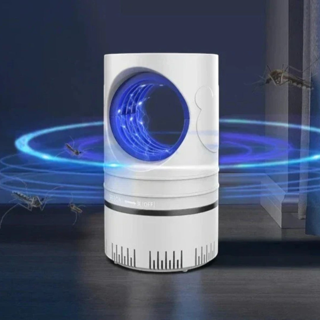Lampe anti-moustiques silencieuse.  Attrape et élimine les insectes efficacement. Design élégant.