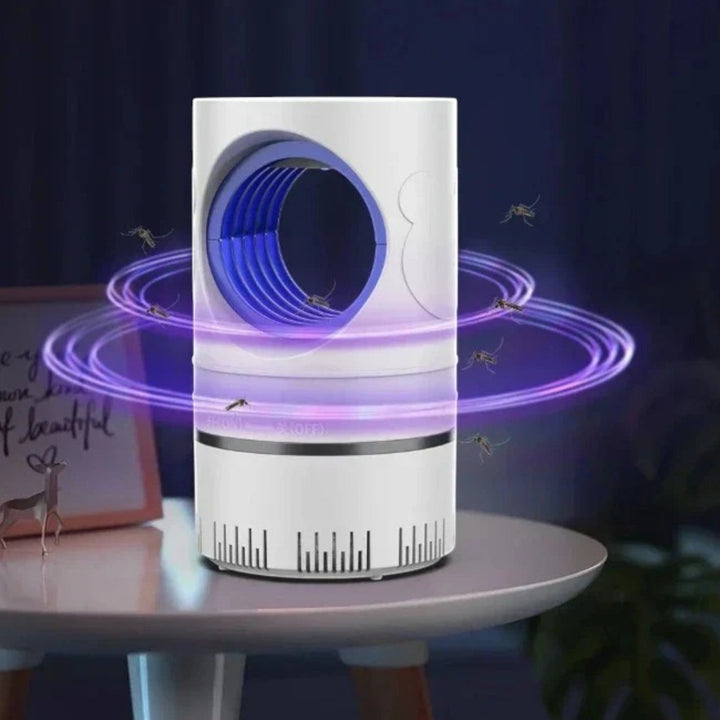 Lampe anti-moustiques silencieuse.  Attrape et élimine les insectes efficacement. Design élégant.