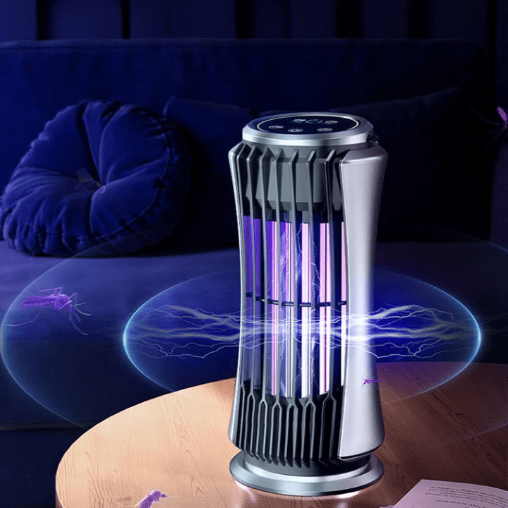 Lampe anti-moustiques tactile rechargeable. 8h d'autonomie. Design élégant, compact.  Protection efficace contre les moustiqu