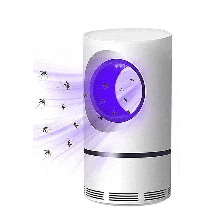 Lampe anti-moustiques UV silencieuse.  Design compact, intérieur/extérieur.  Protection efficace sans produits chimiques.