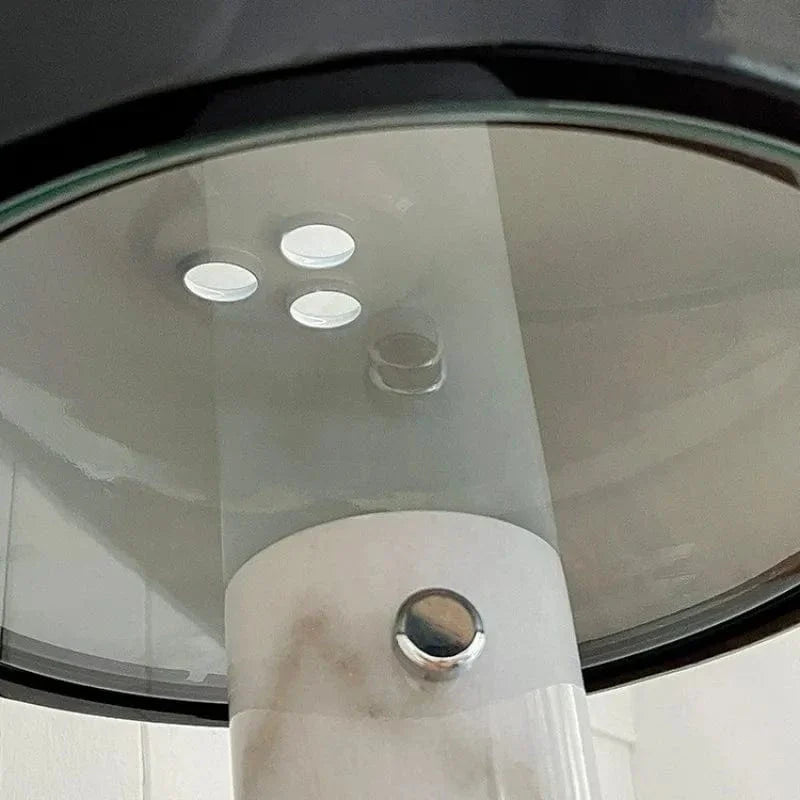 Lampe de table design italien. Marbre, verre, métal. Édition limitée. Style élégant et intemporel.
