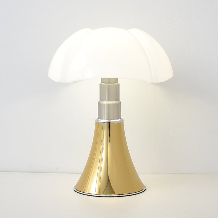 Lampe de table design rétro, éclairage LED élégant.  Ambiance chaleureuse et raffinée.